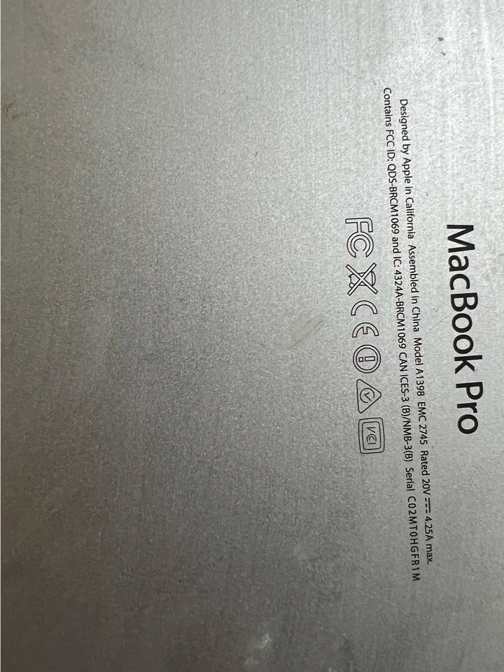 Apple Silver MacBook Pro Laptop - Sleek Aluminum Design